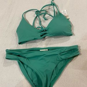 L space teal swimsuit